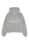 Broken Planet Market Heather Grey Zip Up Hoodie