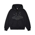 Broken Planet Market Midnight Black Zip Up Hoodie
