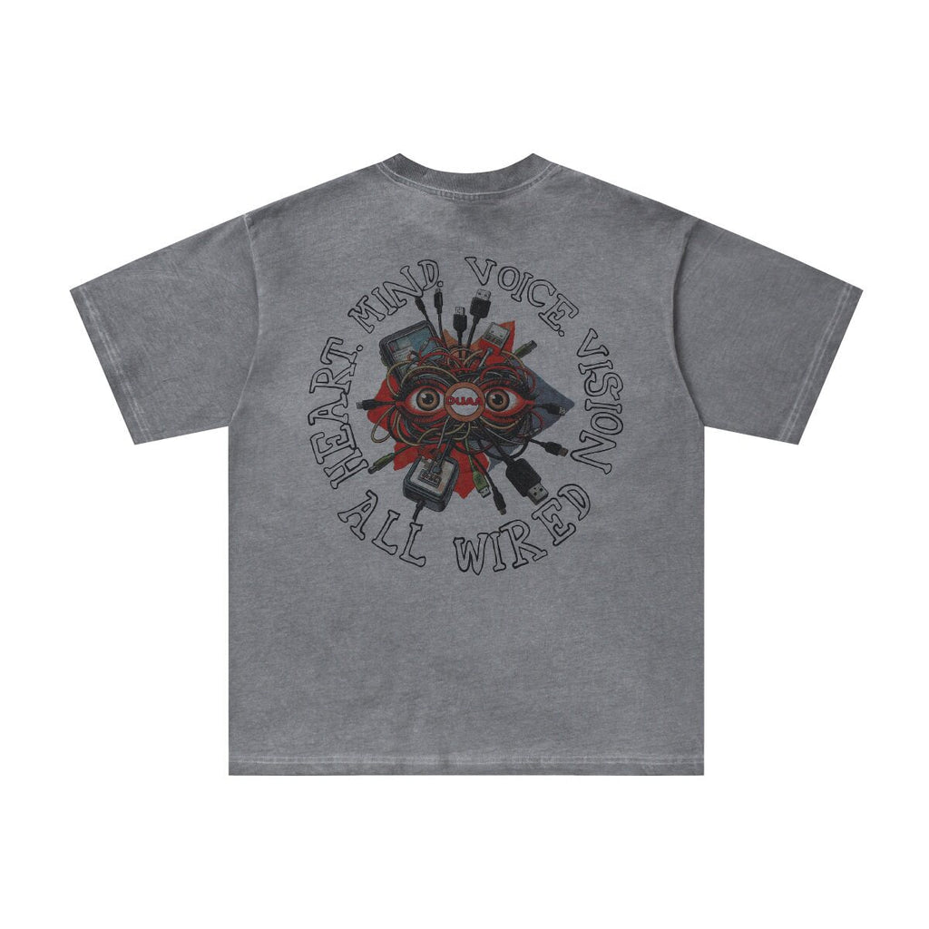 Duaa All Wired Anatomy Graphic Rhinestone Short Sleeve Tee