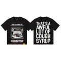 That's A Awful Lot Of Cough Syrup Table Collage T-Shirt - Black
