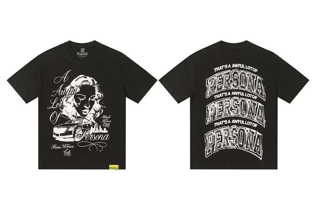 That's A Awful Lot Of Cough Syrup Persona Graphic T-Shirt - Black