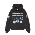 BROKEN PLANET MARKET 'ESCAPE TO THE FUTURE' HOODIE (MIDNIGHT BLACK)