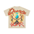 DUAA ANGEL EARTH RHINESTONE BEIGE OVERSIZED T‑SHIRT