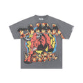 DUAA FLAMING RED BULL VINTAGE WASH GRAPHIC T‑SHIRT