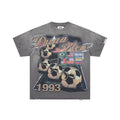 DUAA WEAR 1993 SOCCER FLAG DISTRESSED VINTAGE WASH T‑SHIRT